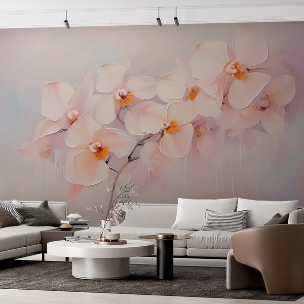 Malerei von weißen Blumen Malerei von weißen Blumen