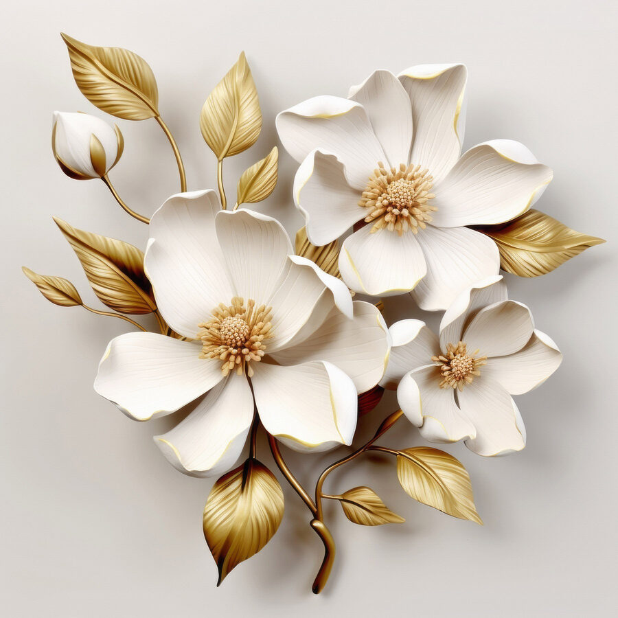 Elegantes florales Design mit zarten Texturen