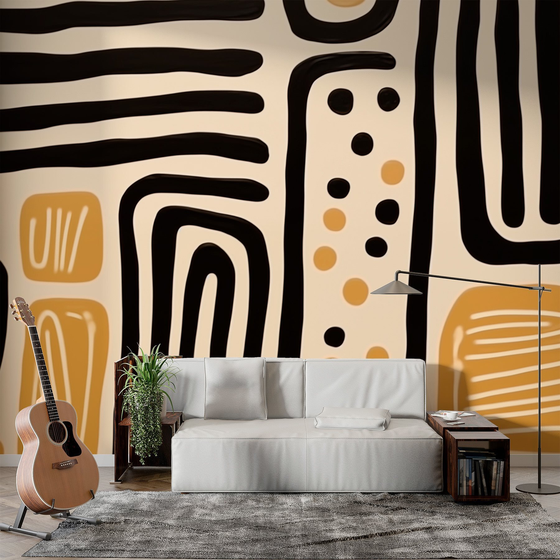 Artistic patterns in warm tones