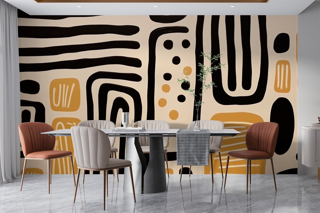 Artistic patterns in warm tones