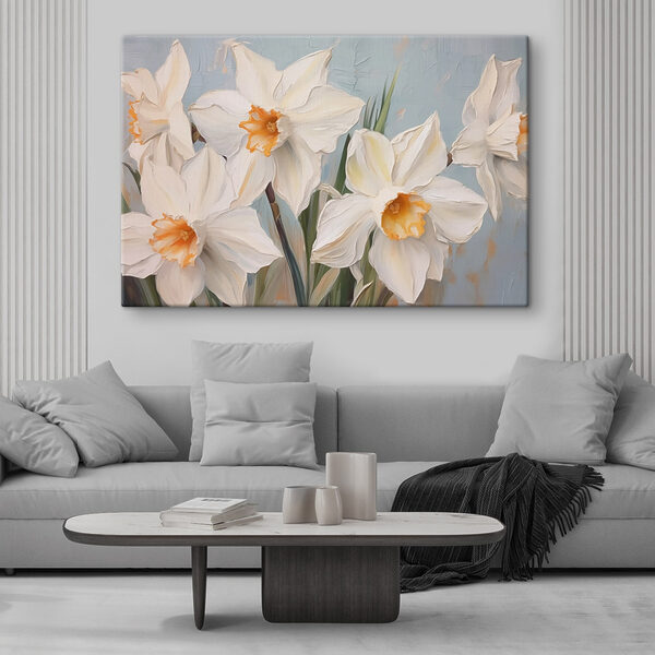Malerei von weißen Blumen Malerei von weißen Blumen