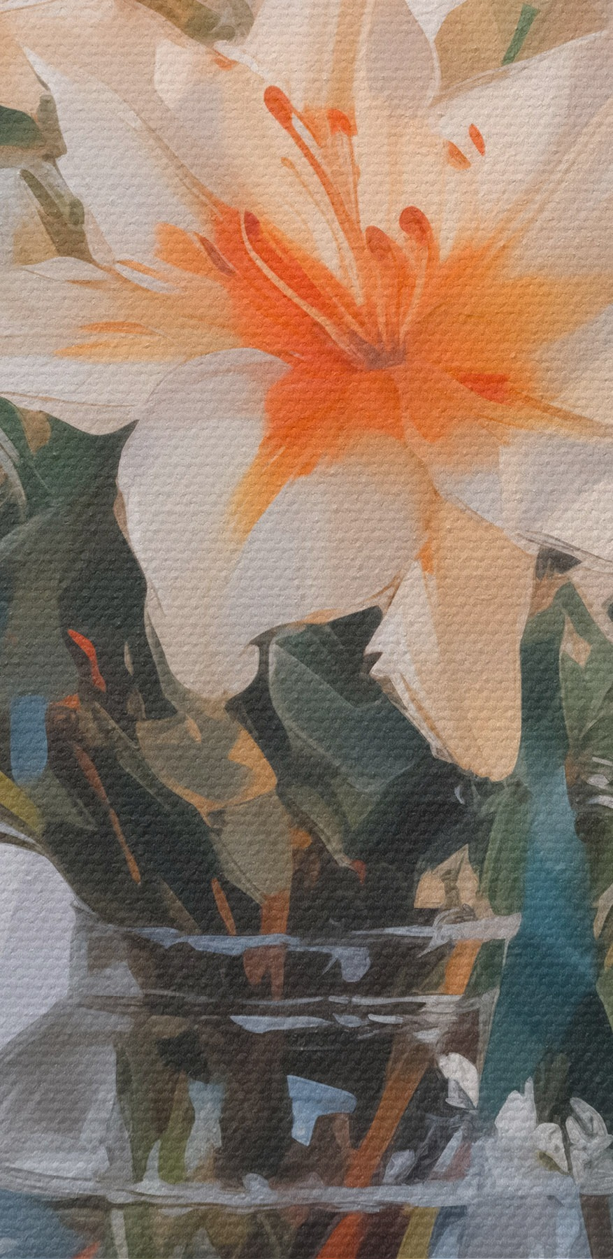 Vase mit Blumen auf einem Tisch