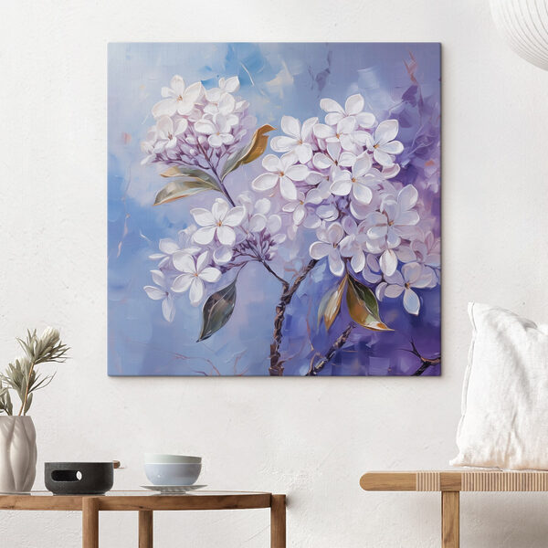 Malerei von weißen Blumen Malerei von weißen Blumen