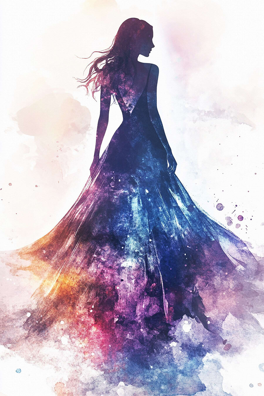 Frau im Kleid