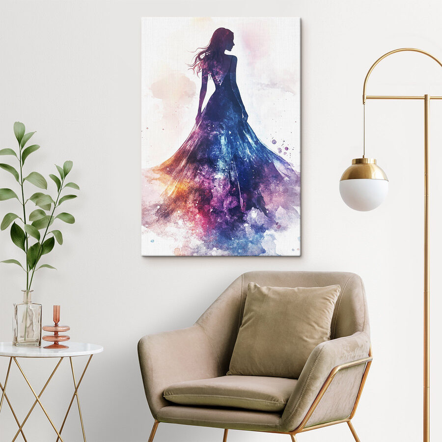 Frau im Kleid