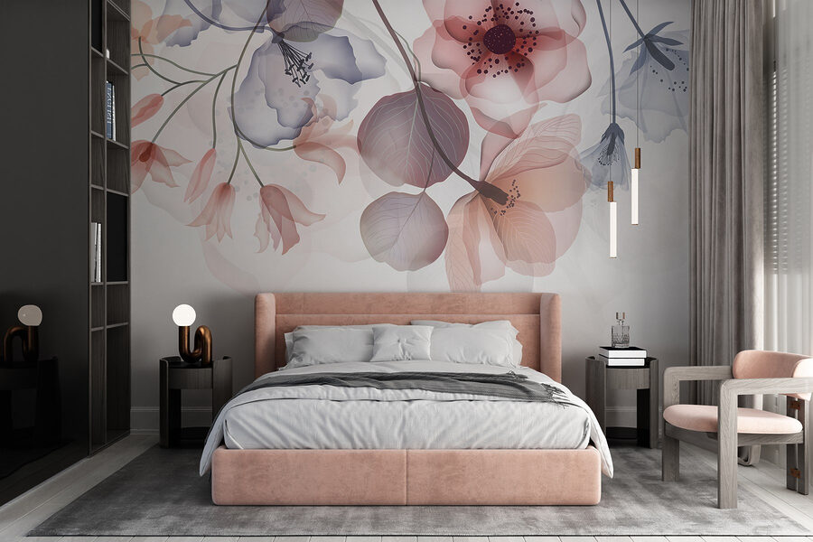 Zartes florales Design mit sanften Farbtönen