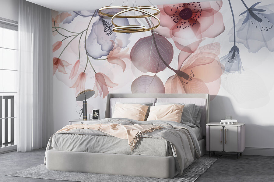Zartes florales Design mit sanften Farbtönen