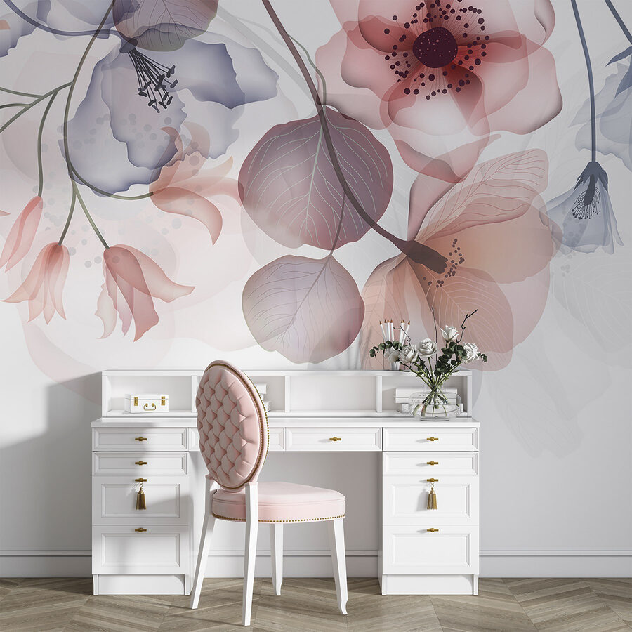 Zartes florales Design mit sanften Farbtönen