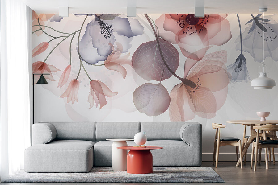 Zartes florales Design mit sanften Farbtönen
