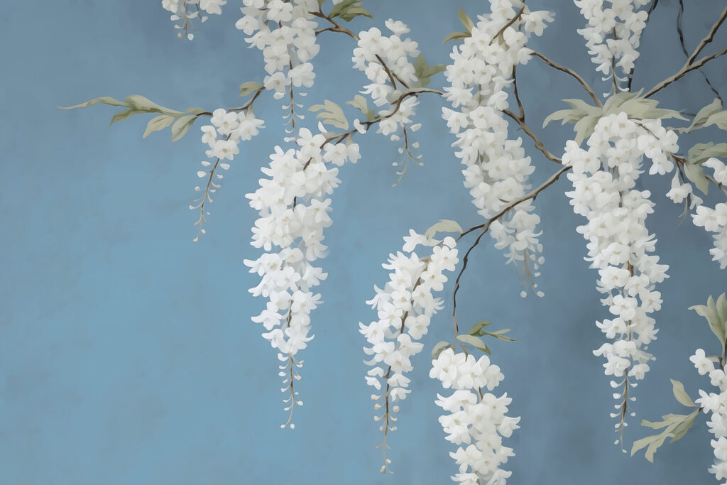 Weiße Blüten auf einem Zweig Weiße Blüten auf einem Zweig
