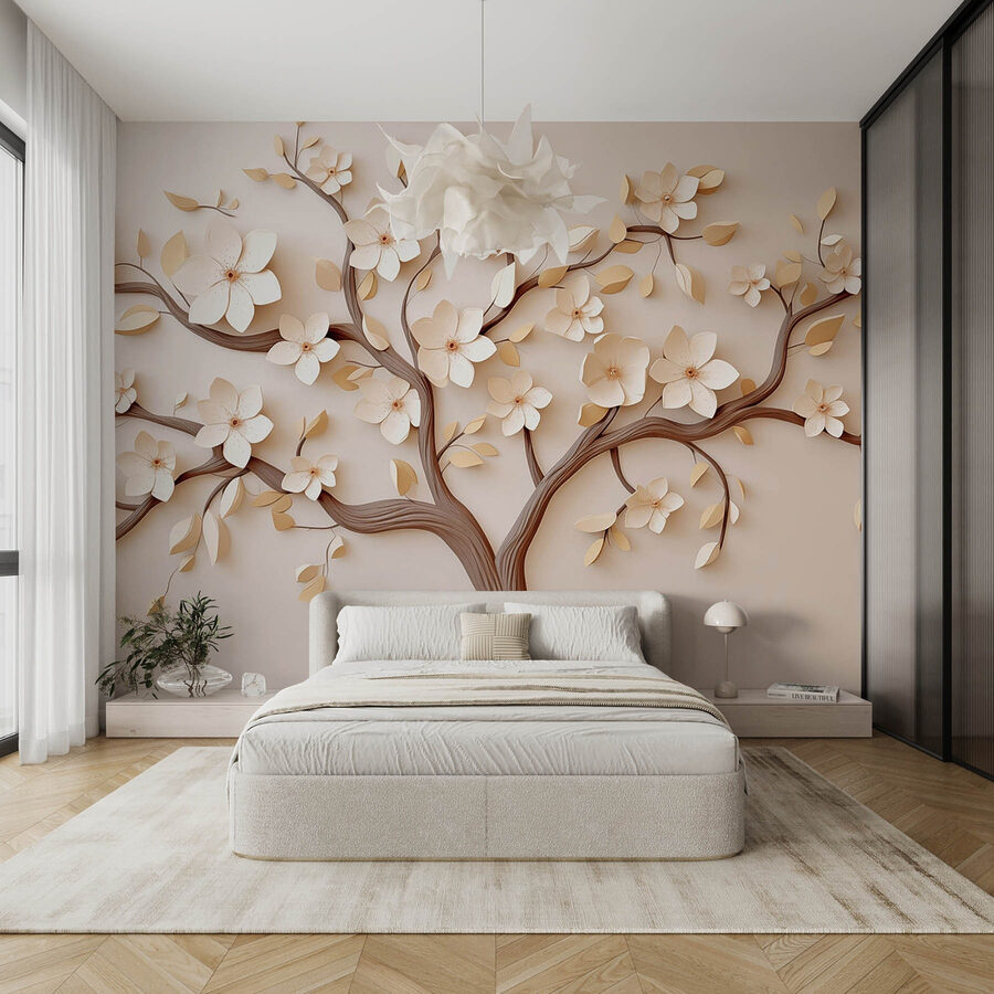 Baum mit Blumen darauf