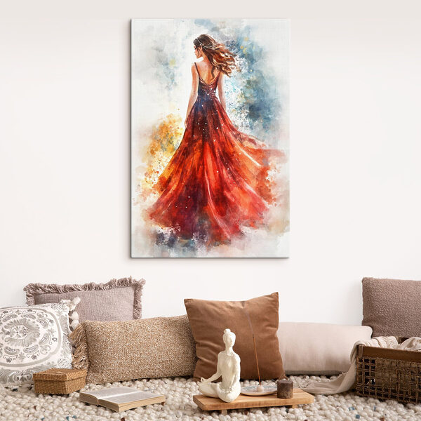 Frau im roten Kleid Frau im roten Kleid