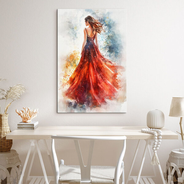 Frau im roten Kleid Frau im roten Kleid