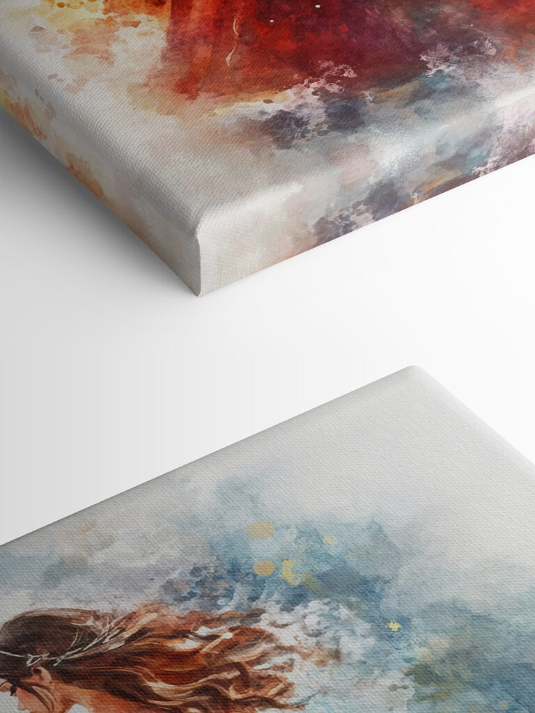 Woman in a red dress