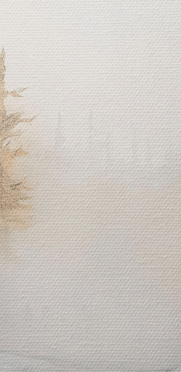 Aquarellmalerei eines verschneiten Waldes Aquarellmalerei eines verschneiten Waldes