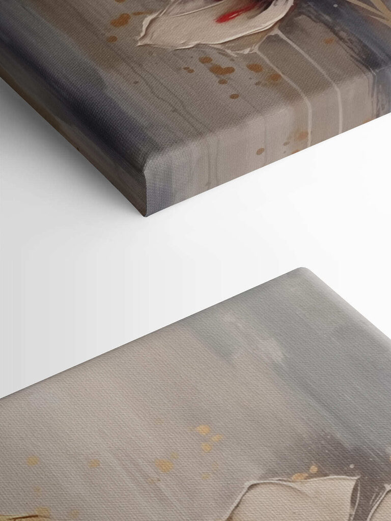 Painting of flowers on a grey background Painting of flowers on a grey background