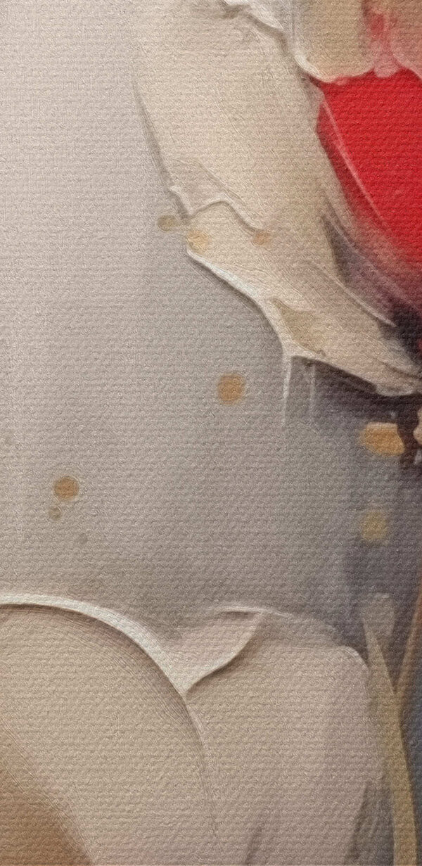 Gemälde mit Blumen auf grauem Hintergrund Gemälde mit Blumen auf grauem Hintergrund