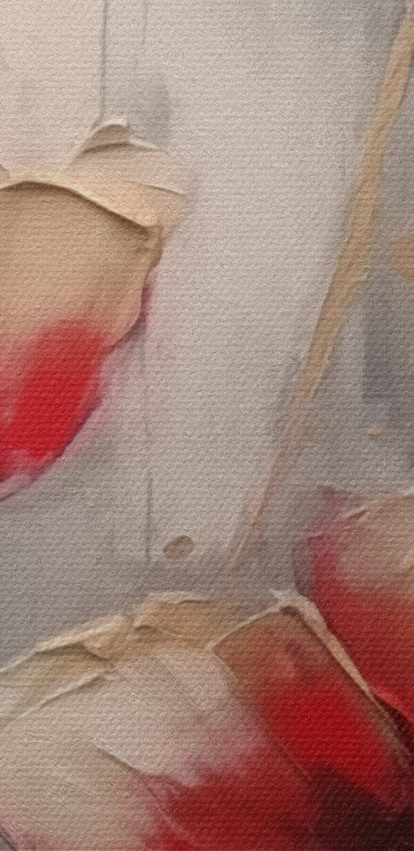 Painting of flowers on a grey background