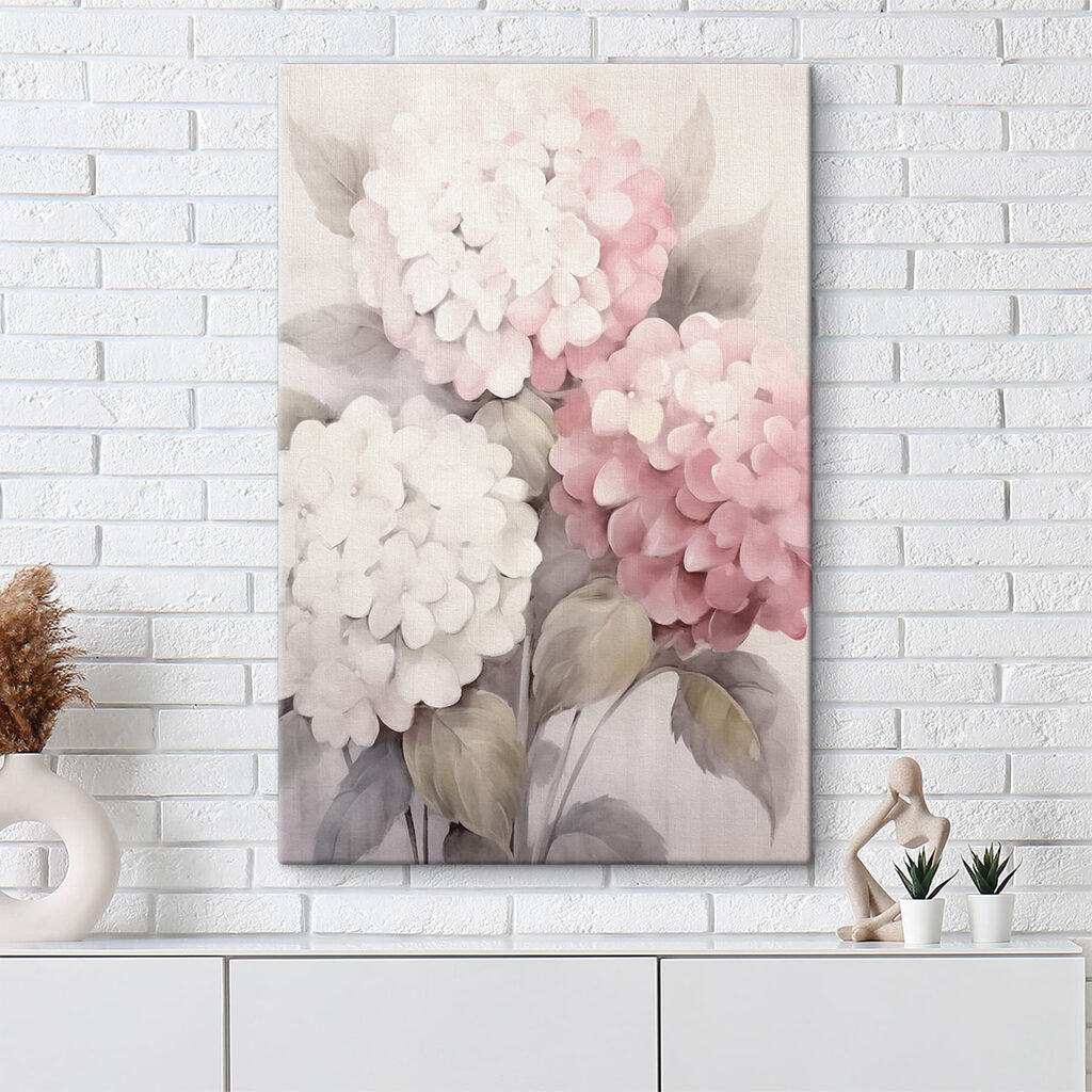 Painting of pink flowers