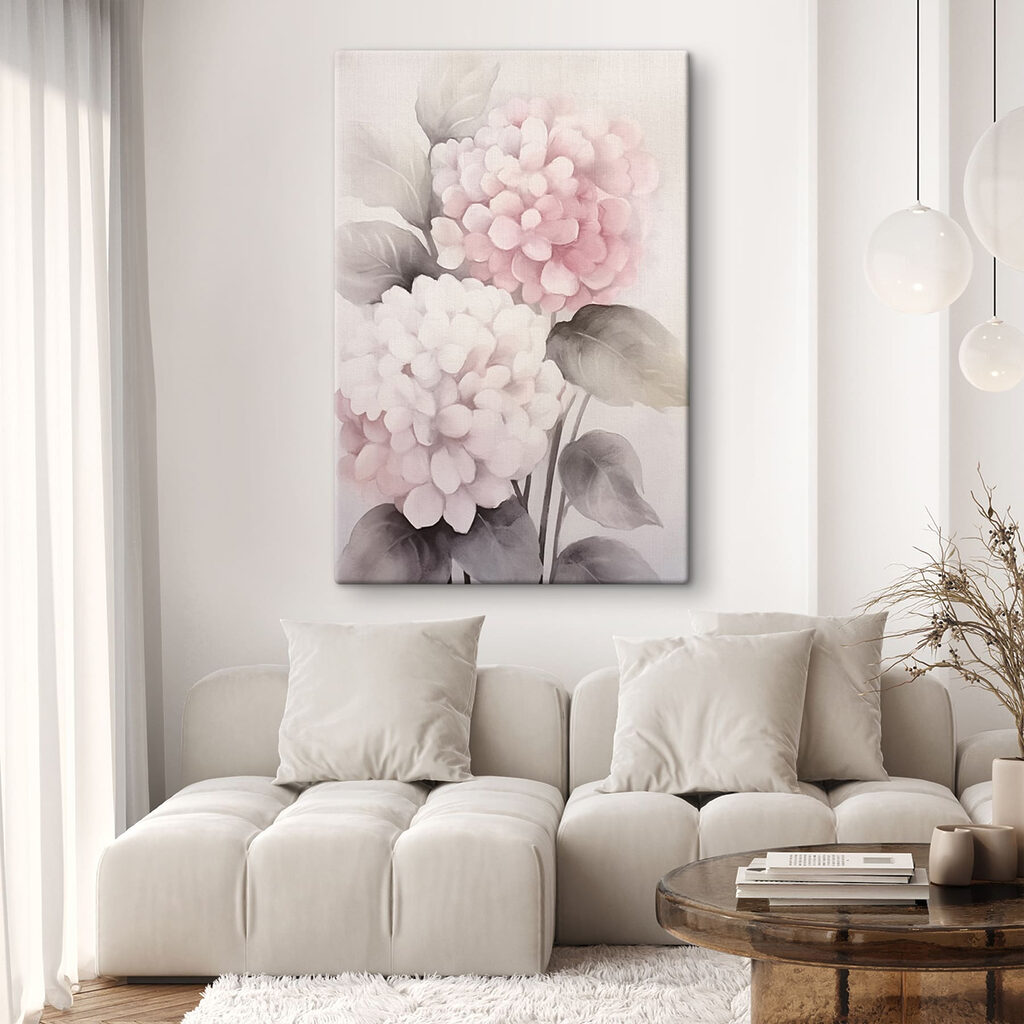 Painting of pink flowers Painting of pink flowers