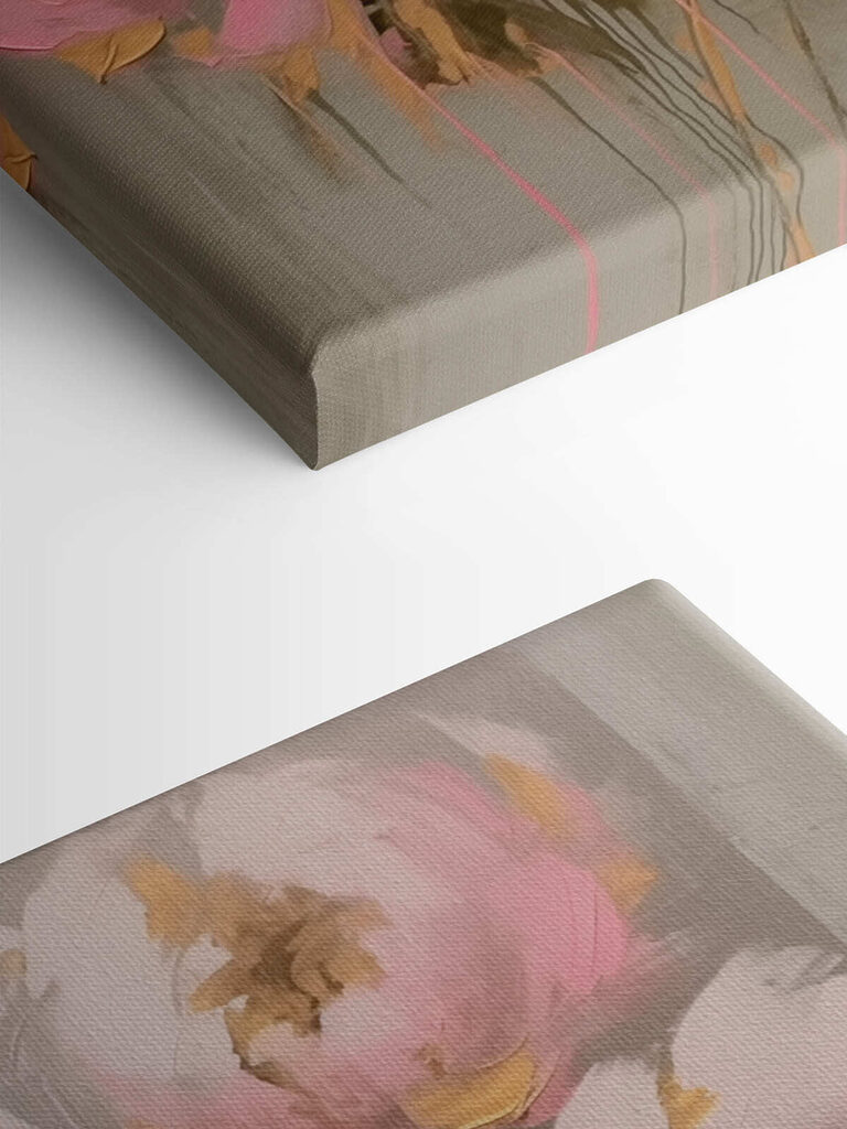 Painting of pink flowers