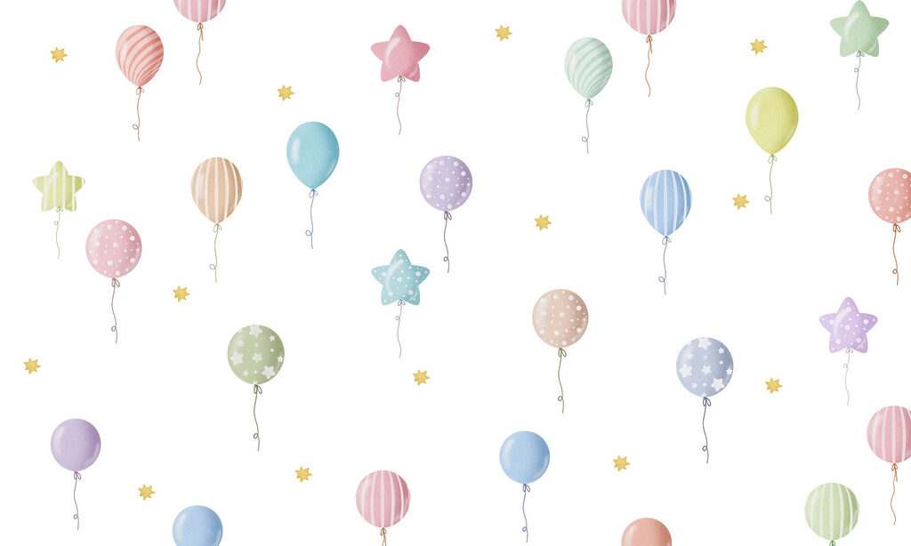 Muster aus Luftballons und Sternen Muster aus Luftballons und Sternen