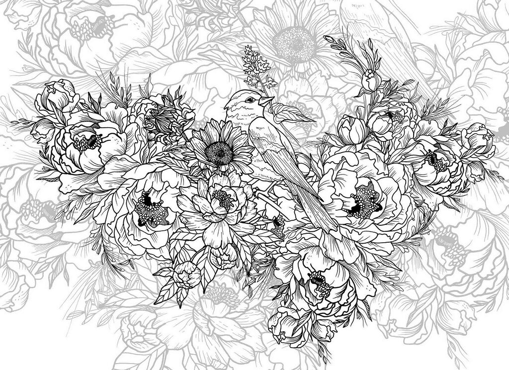 Vogel auf einer Blume Vogel auf einer Blume