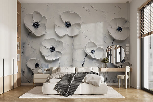 Fototapeten Malerei von weißen Blumen (Artikelnummer: w08632) Fototapeten Fototapeten Malerei von weißen Blumen (Artikelnummer: w08632)