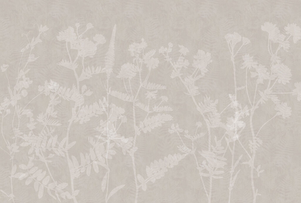 Weißes florales Muster auf grauem Hintergrund Weißes florales Muster auf grauem Hintergrund