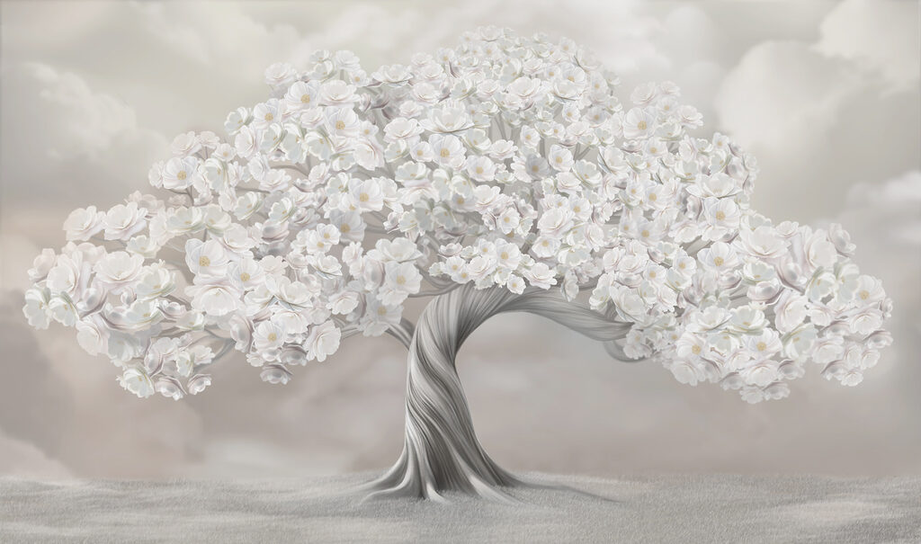 Baum mit weißen Blüten Baum mit weißen Blüten