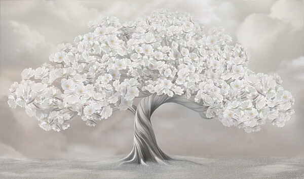 Baum mit weißen Blüten Baum mit weißen Blüten