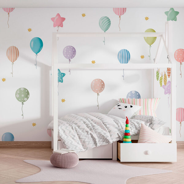 Muster aus Luftballons und Sternen Muster aus Luftballons und Sternen