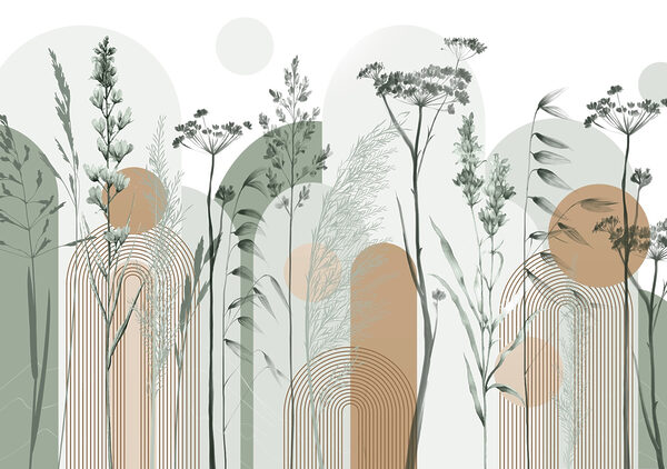Gelassenes, von der Natur inspiriertes abstraktes Design Gelassenes, von der Natur inspiriertes abstraktes Design