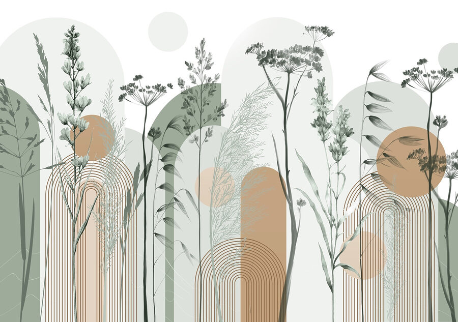 Gelassenes, von der Natur inspiriertes abstraktes Design