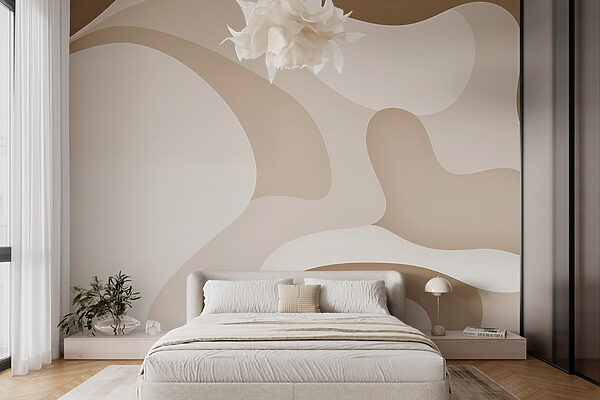 White and brown swirls