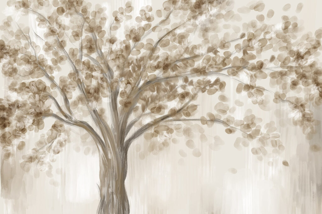 Baum mit Blättern darauf Baum mit Blättern darauf