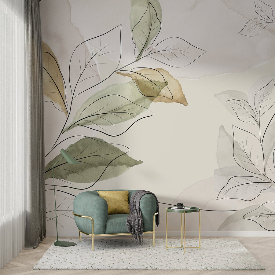 Elegantes botanisches Design in sanften Farbtönen