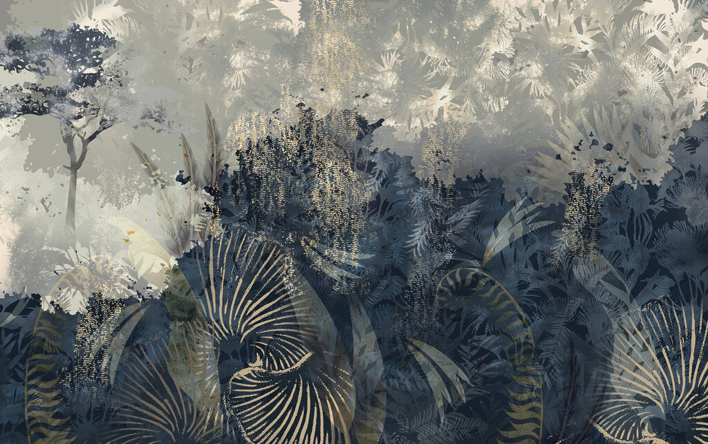 Ruhiger Wald mit mehrschichtigen Texturen Ruhiger Wald mit mehrschichtigen Texturen