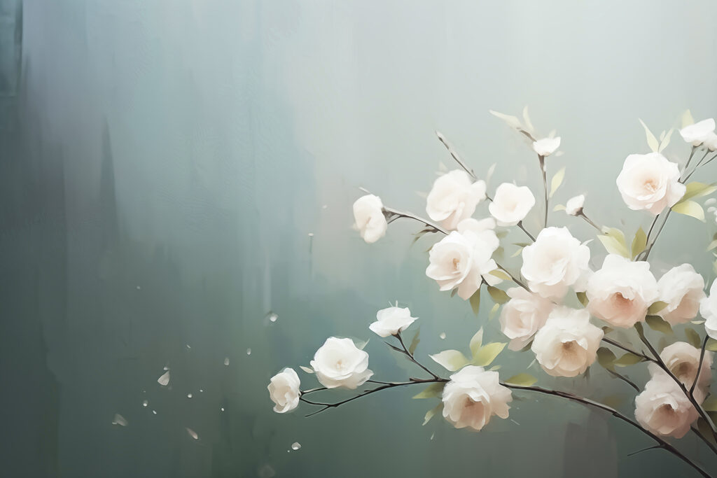 Weiße Blüten auf einem Zweig Weiße Blüten auf einem Zweig