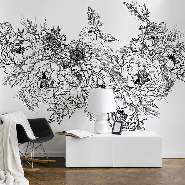 Vogel auf einer Blume Vogel auf einer Blume