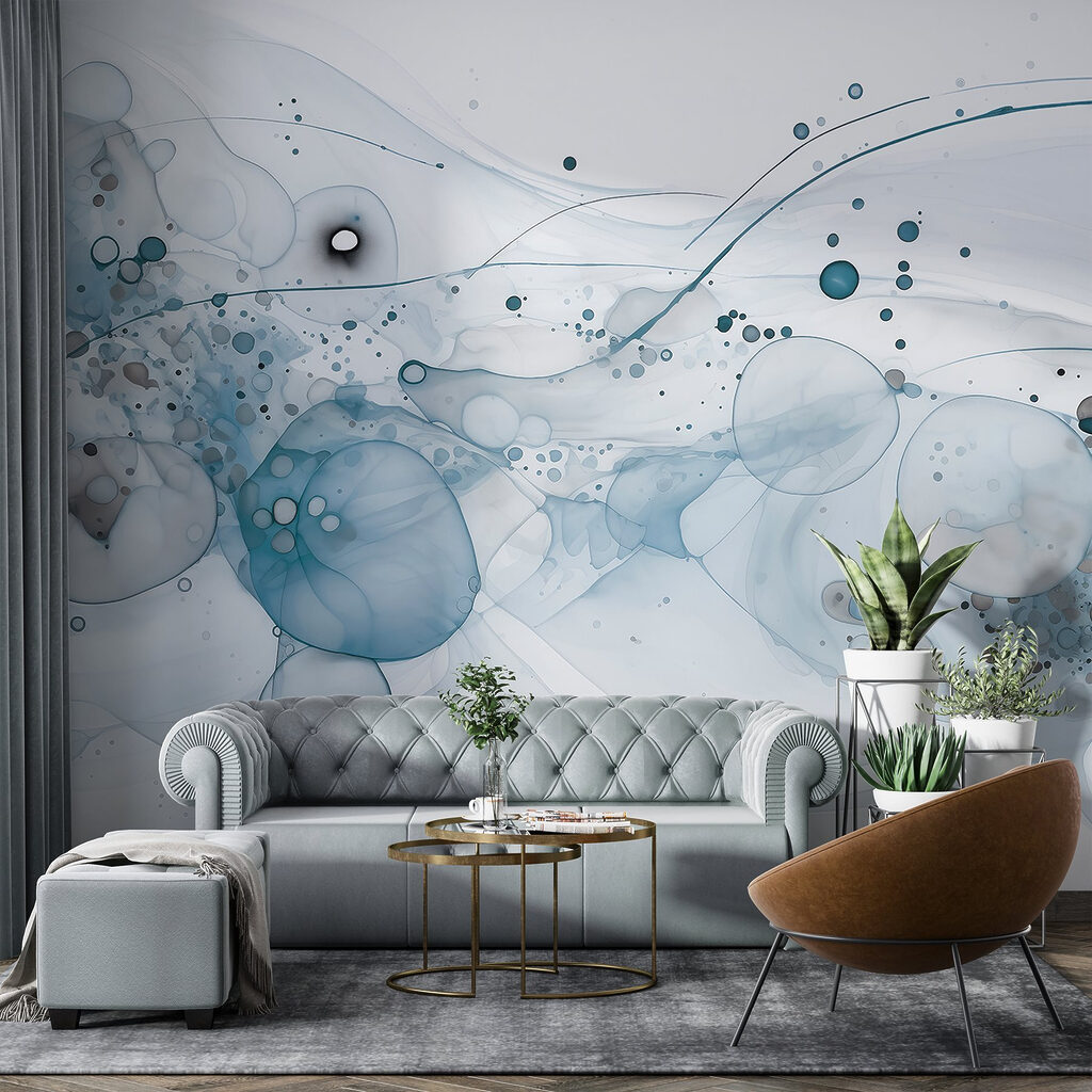 Fluid patterns in tranquil hues