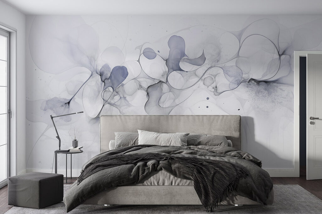 Abstract fluid shapes in soft tones Abstract fluid shapes in soft tones