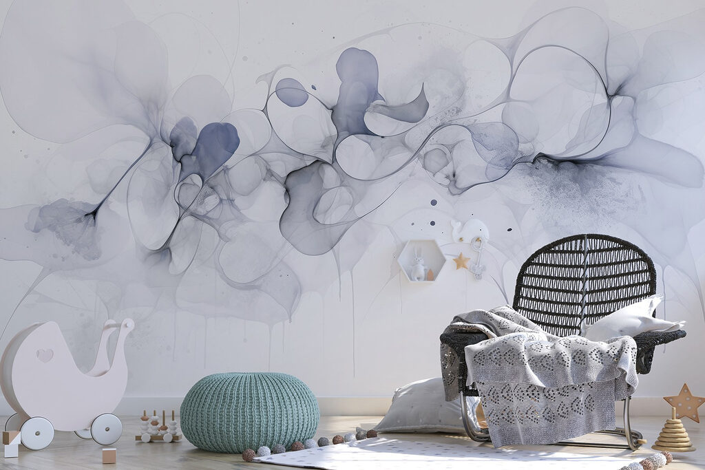 Abstract fluid shapes in soft tones Abstract fluid shapes in soft tones