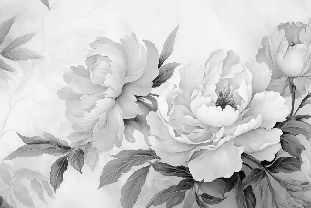 Zarte Blüten in monochromen Farbtönen Zarte Blüten in monochromen Farbtönen