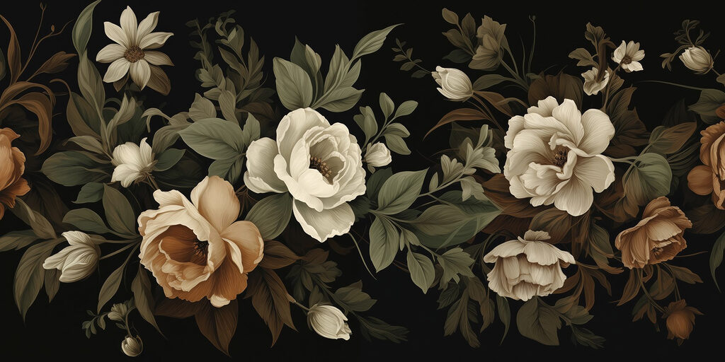 Zarte Blüten auf dunklem Hintergrund Zarte Blüten auf dunklem Hintergrund