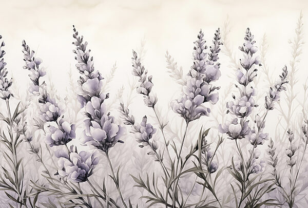 Malerei von Blumen und Blättern Malerei von Blumen und Blättern