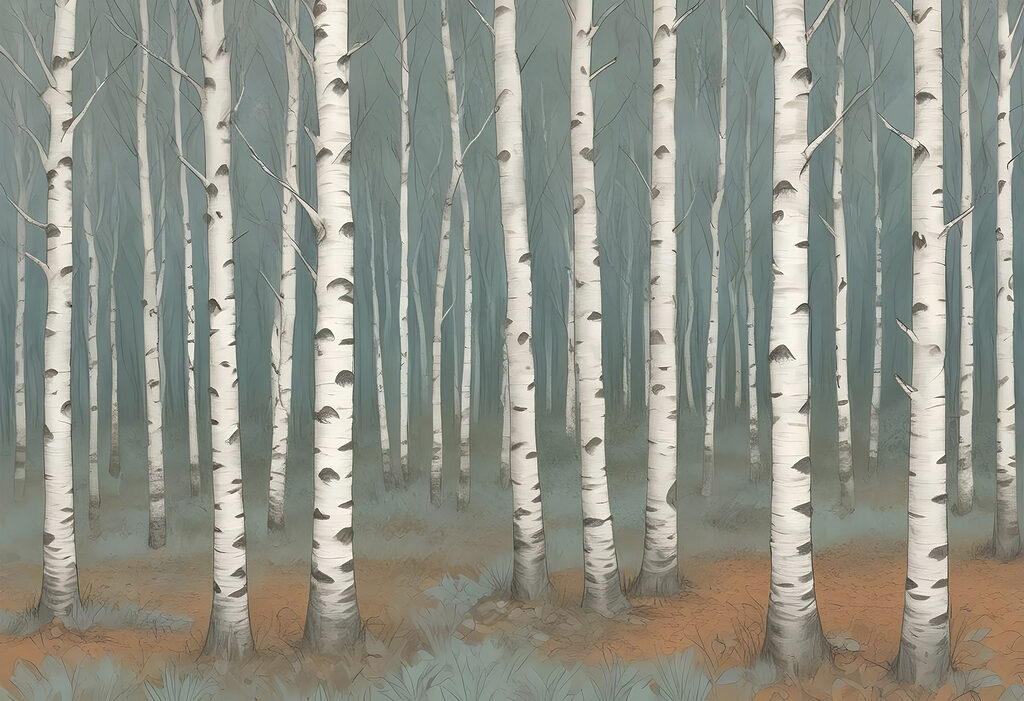 Gruppe von Bäumen in einem Wald Gruppe von Bäumen in einem Wald