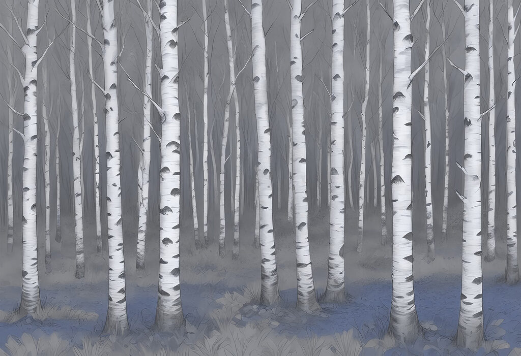 Gruppe von Bäumen in einem Wald Gruppe von Bäumen in einem Wald