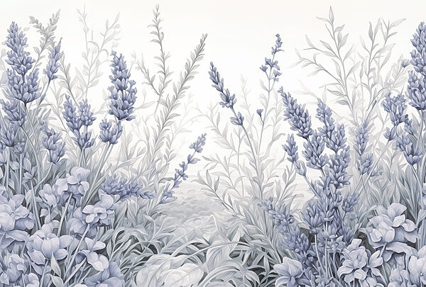 Zarte Schattierungen von blühendem Lavendel Zarte Schattierungen von blühendem Lavendel