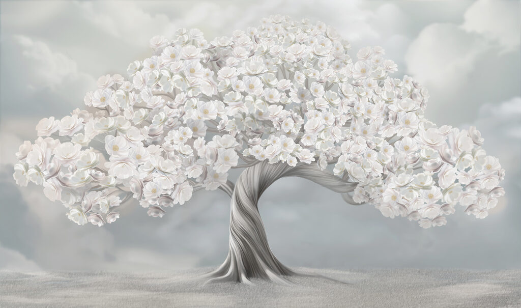 Baum mit weißen Blüten Baum mit weißen Blüten